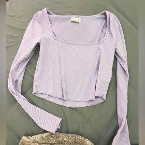 Cropped long sleeve top